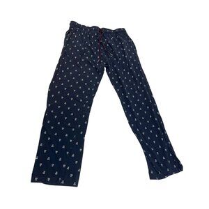 Ted Baker Mens Navy Lounge Pants L Cotton Blend Drawstring Waist 48k